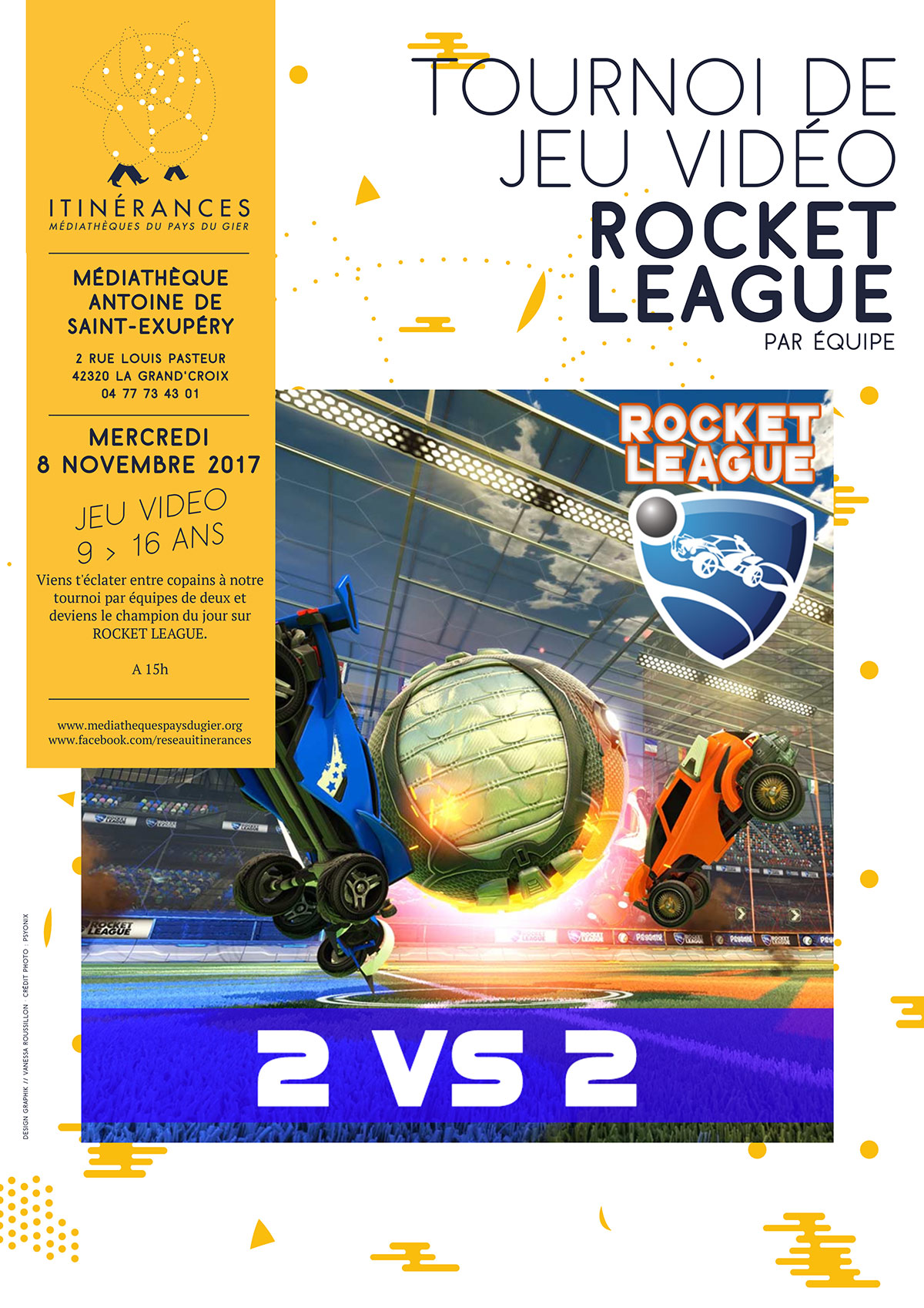 affiche jeux video rocket league